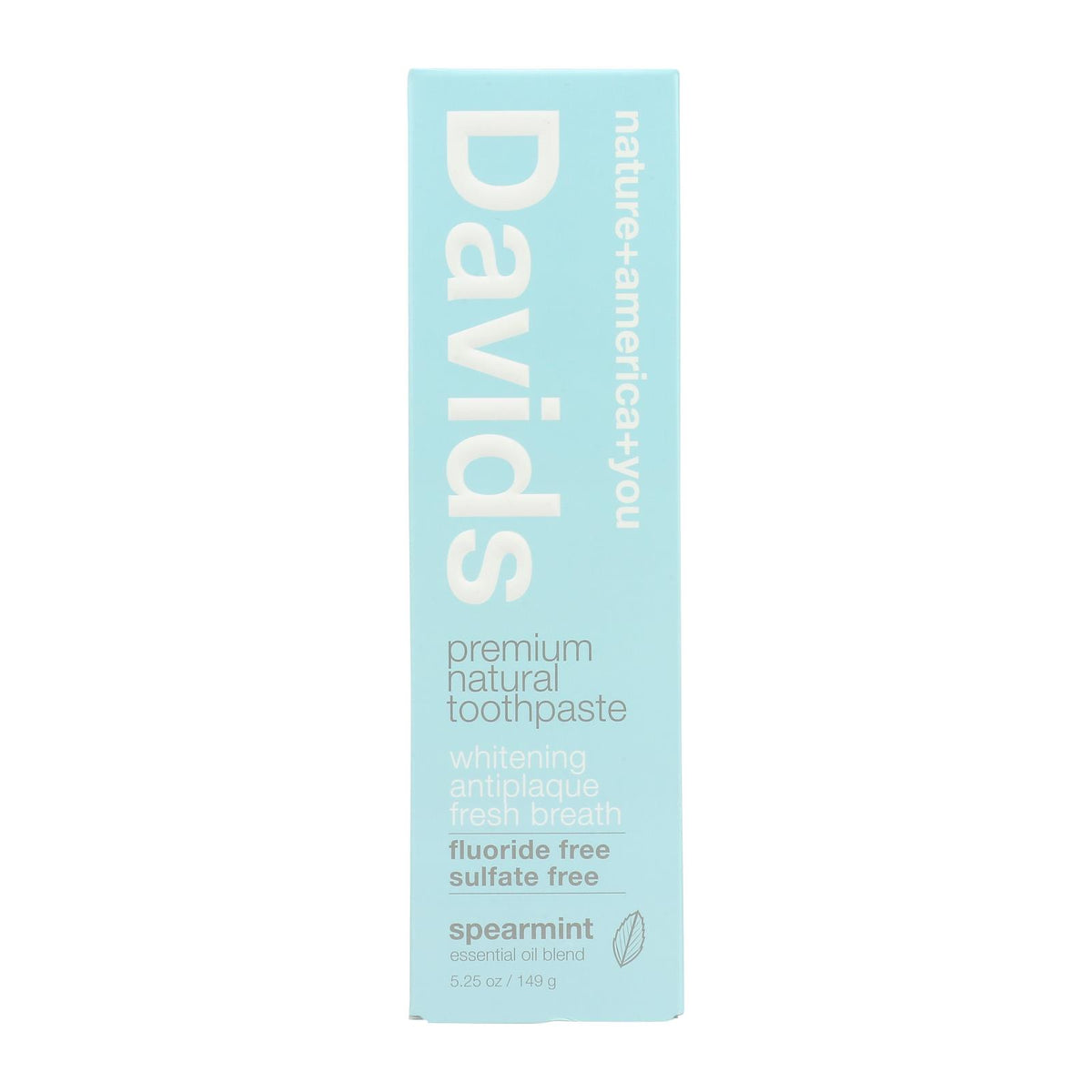Davids - Toothpaste Natural Spearmint - 1 Each-5.25 OZ