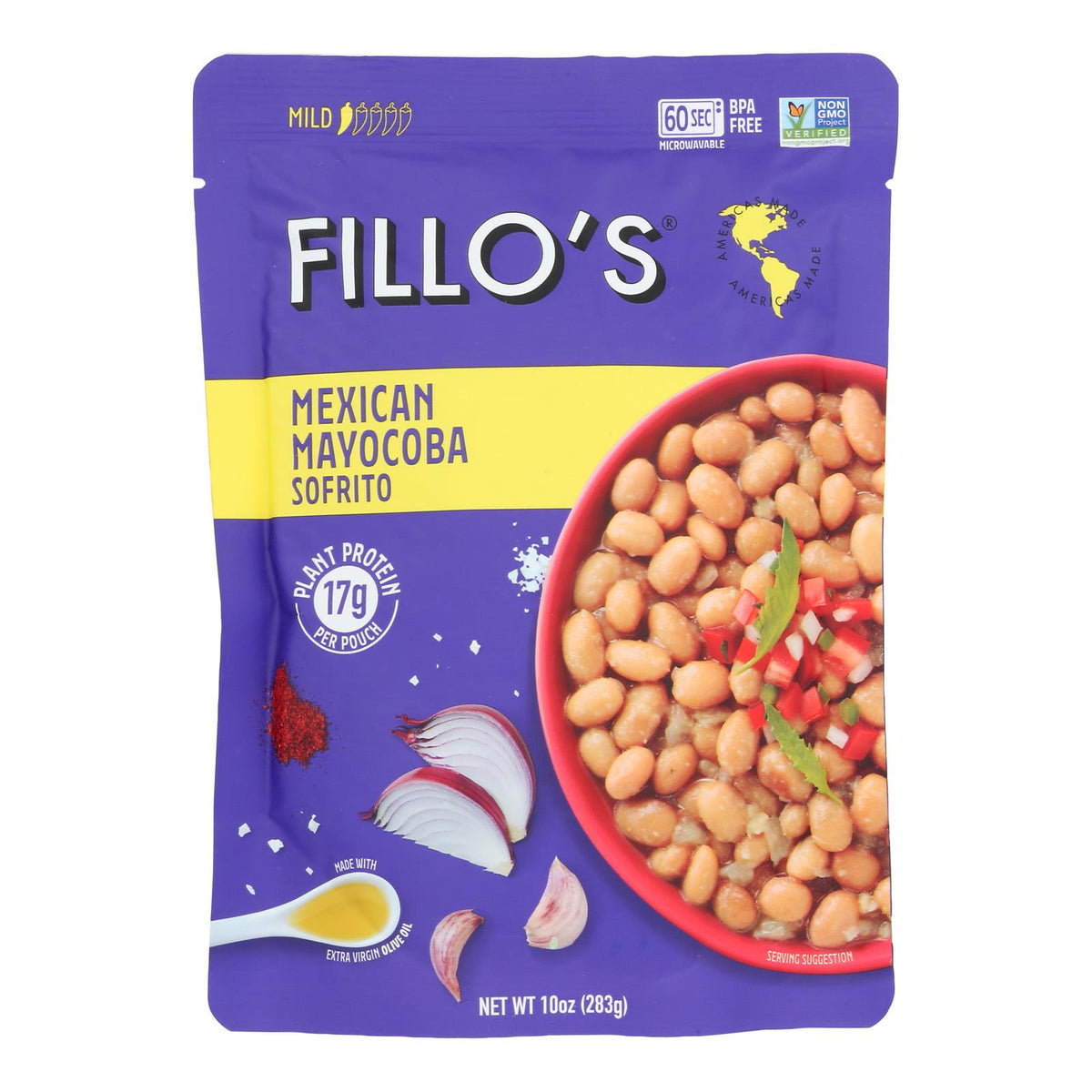 Fillo's Beans - Mexican Mayocoba Mild - Case of 6 - 10 oz.