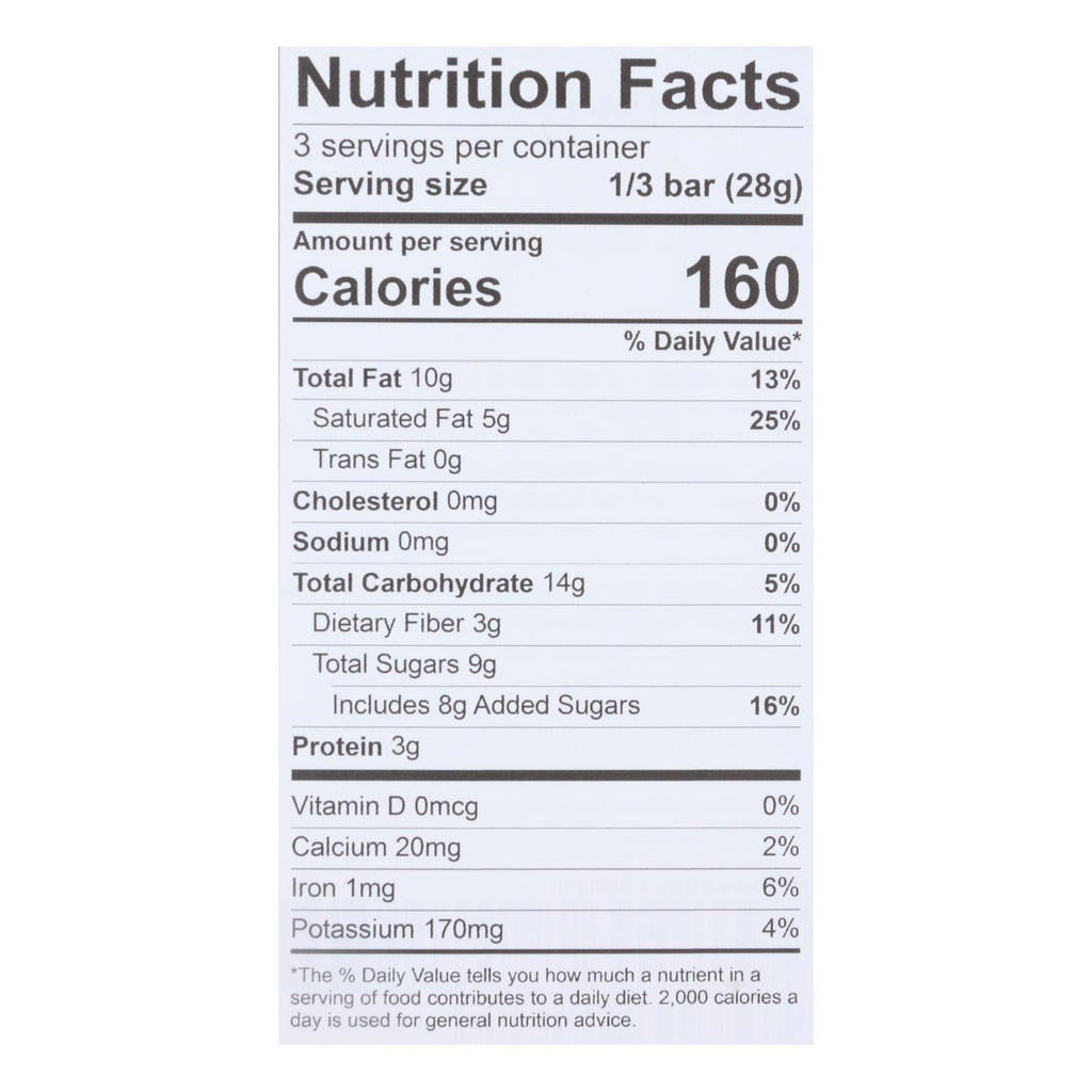 Theo Chocolate Organic Chocolate Bar - Classic - Dark Chocolate - 70 Percent Cacao - Cherry and Almond - 3 oz Bars - Case of 12
