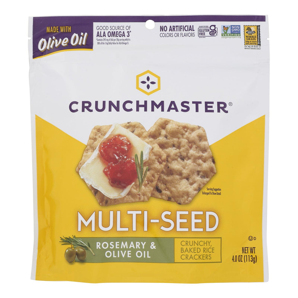 Crunchmaster - Multiseed Crckr Rsmry&olv - Case of 12 - 4 OZ