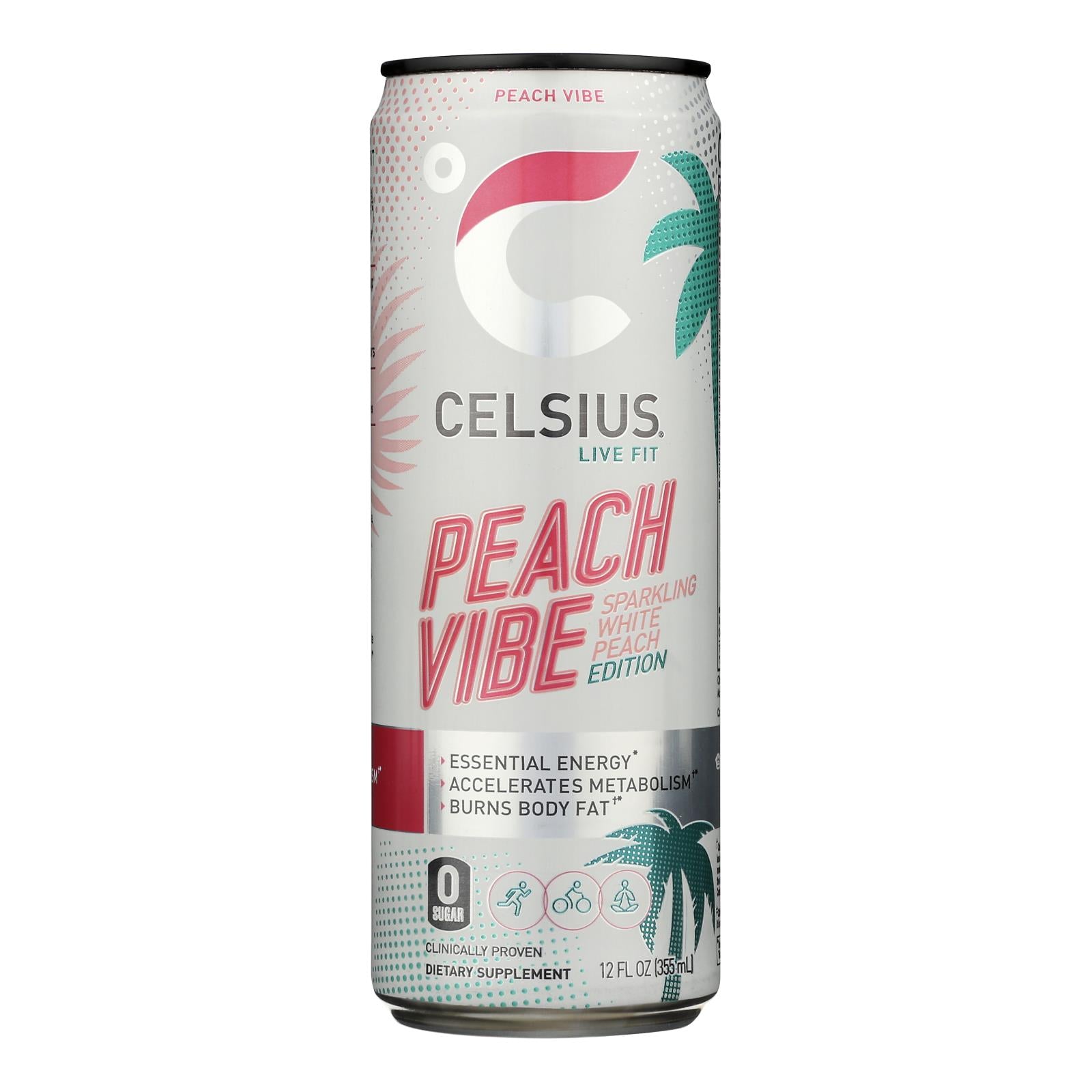 Celsius - Drink Sparkling Peach Vibe - Case of 12-12 FZ