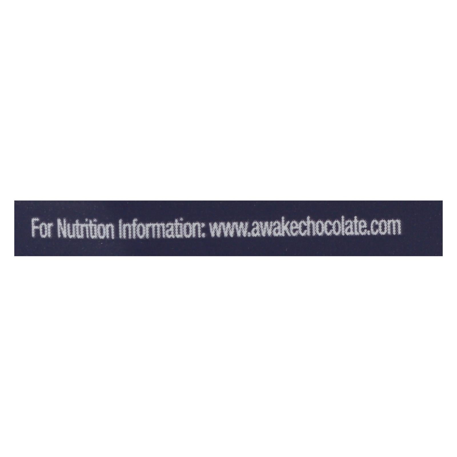 Awake Chocolate - Bites Dark Chocolate - Case of 50 - 0.47 Ounces