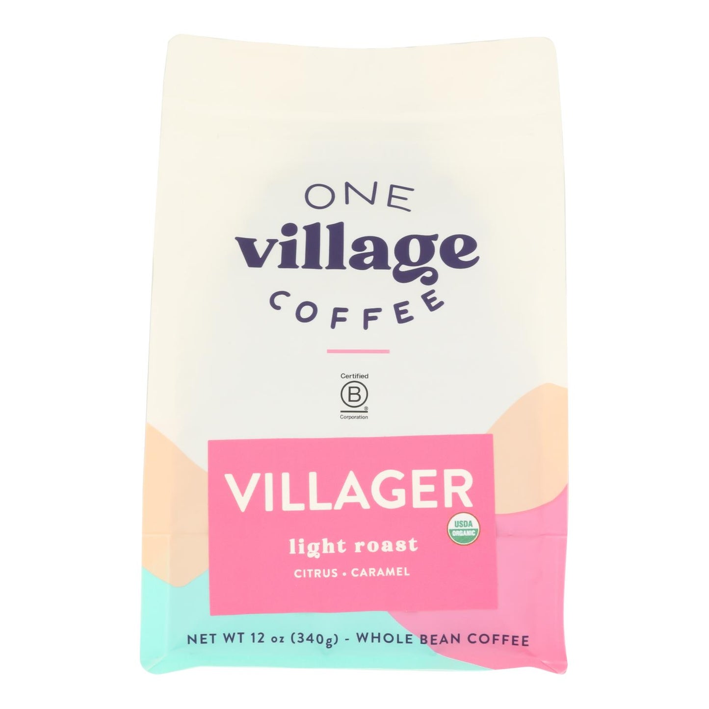 One Village Coffee - Coffee Villager Medium Whole Bean - Case of 6-12 OZ