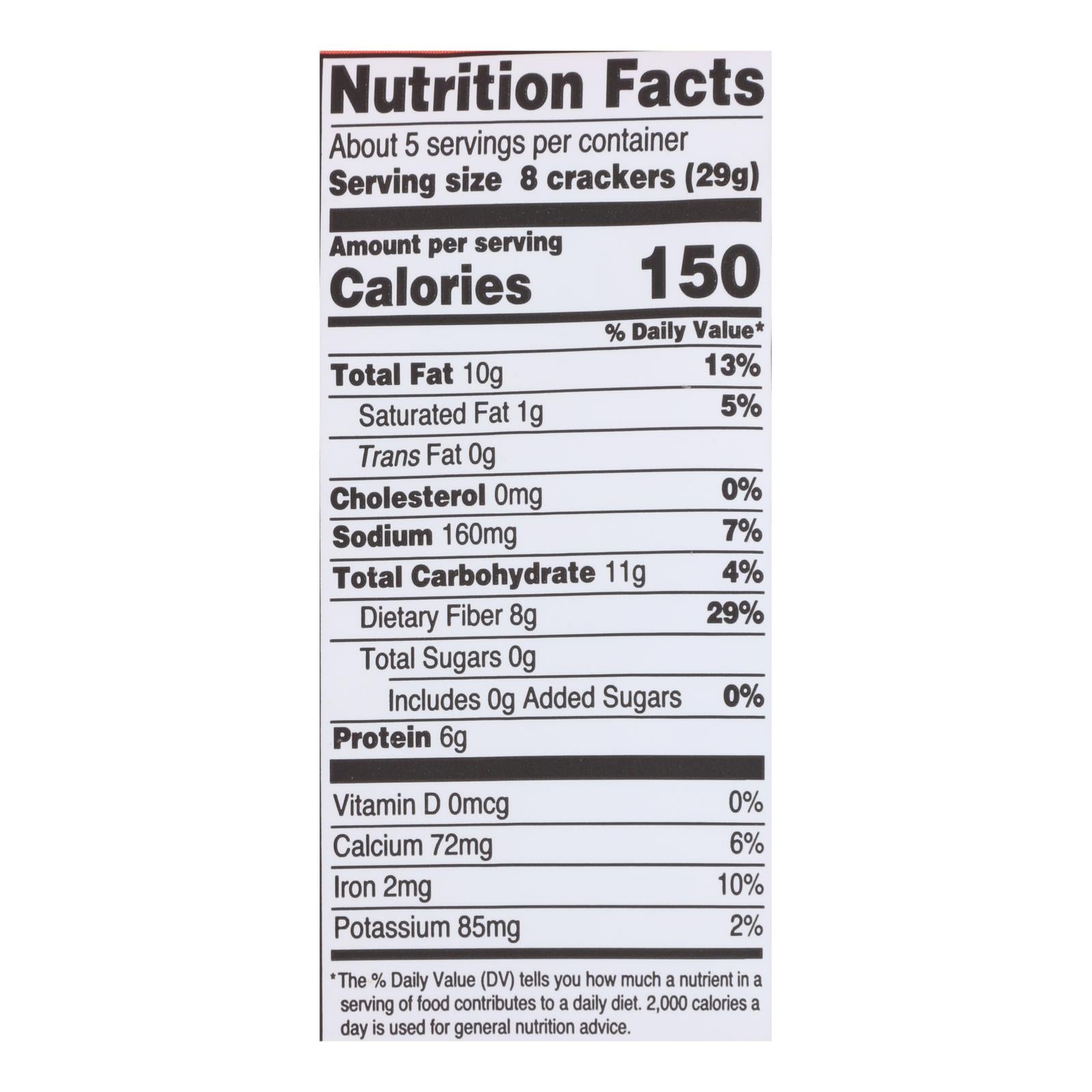 Doctor In The Kitchen - Organic Flax Seed Crackers - Savory - Case of 6 - 5 oz.