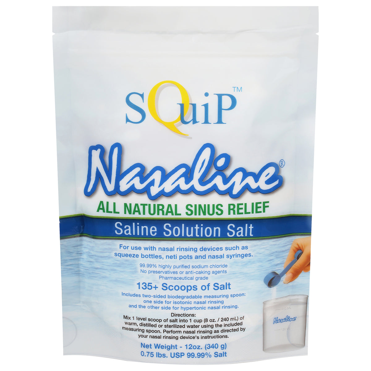 Nasaline - Saline Solution Salt - 1 Each - 12 OZ