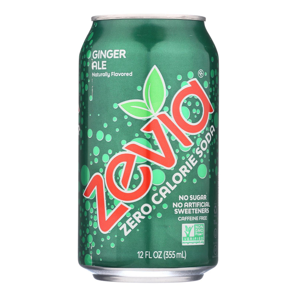 Zevia - Soda Ginger Ale Zero Calorie Can - Case of 4-6/12 Fluid Ounces