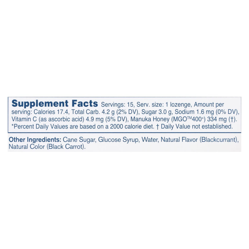 Manuka Health - Loz Honey Mgo 400+ Blkcrnt - 1 Each 1-15 CT