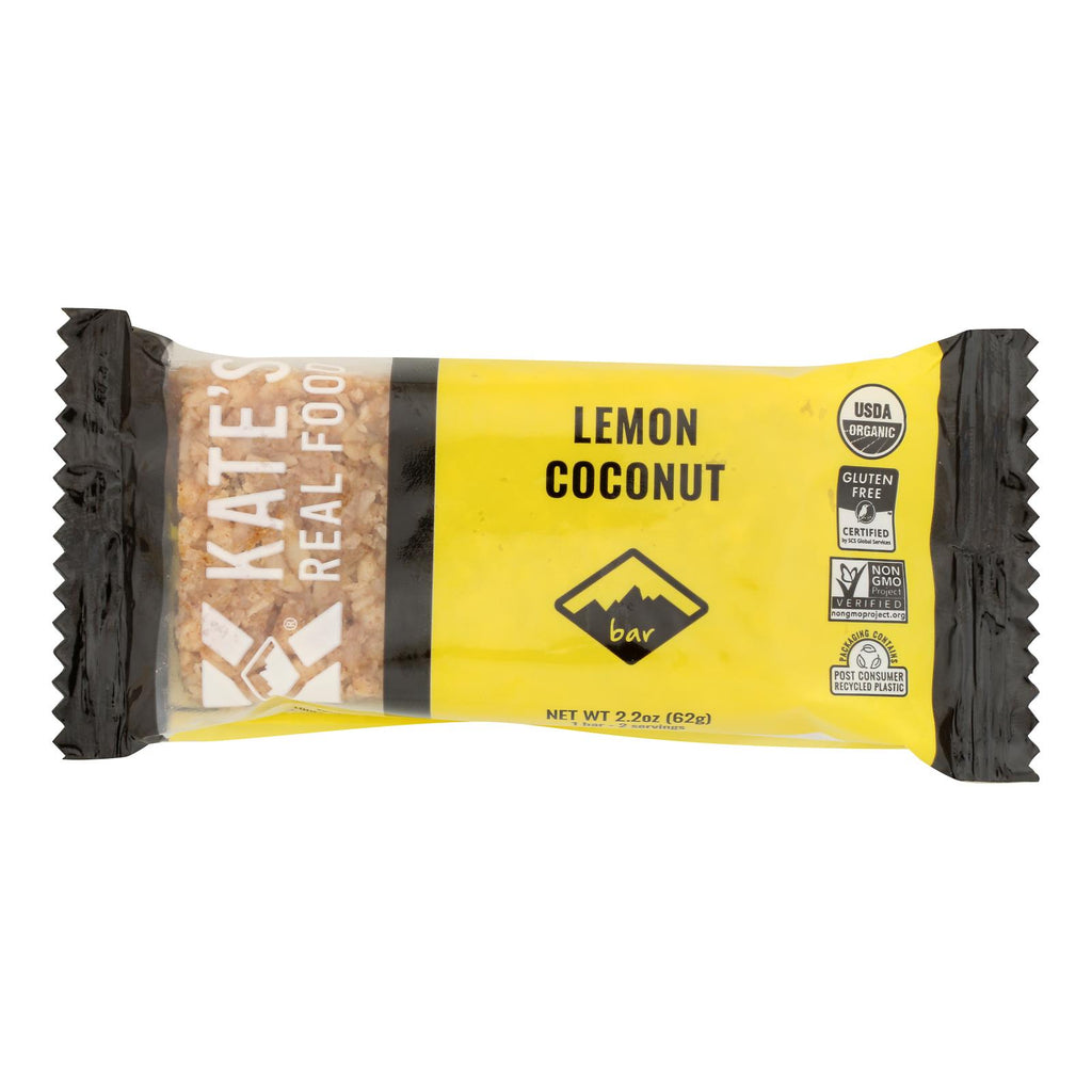 Kate's Real Food - Bar Organic Bivy Lemon Coconut - Case of 12 - 2.2 OZ