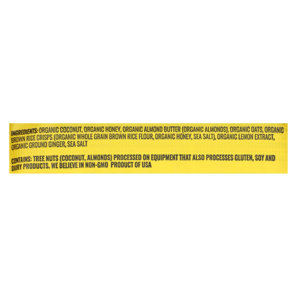 Kate's Real Food - Bar Organic Bivy Lemon Coconut - Case of 12 - 2.2 OZ