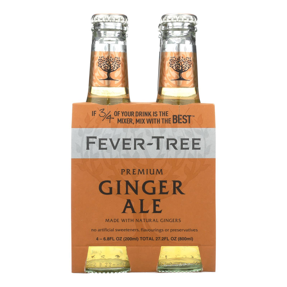 Fever - Tree Ginger Ale - Ale - Case of 6 - 6.8 FL oz.