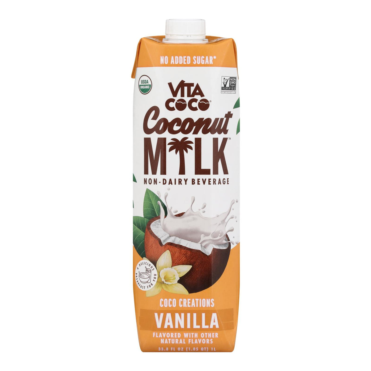 Vita Coco - Natural and Organic Vita Coco Vanilla Milk - Case of 6-33.8 Fluid Ounces