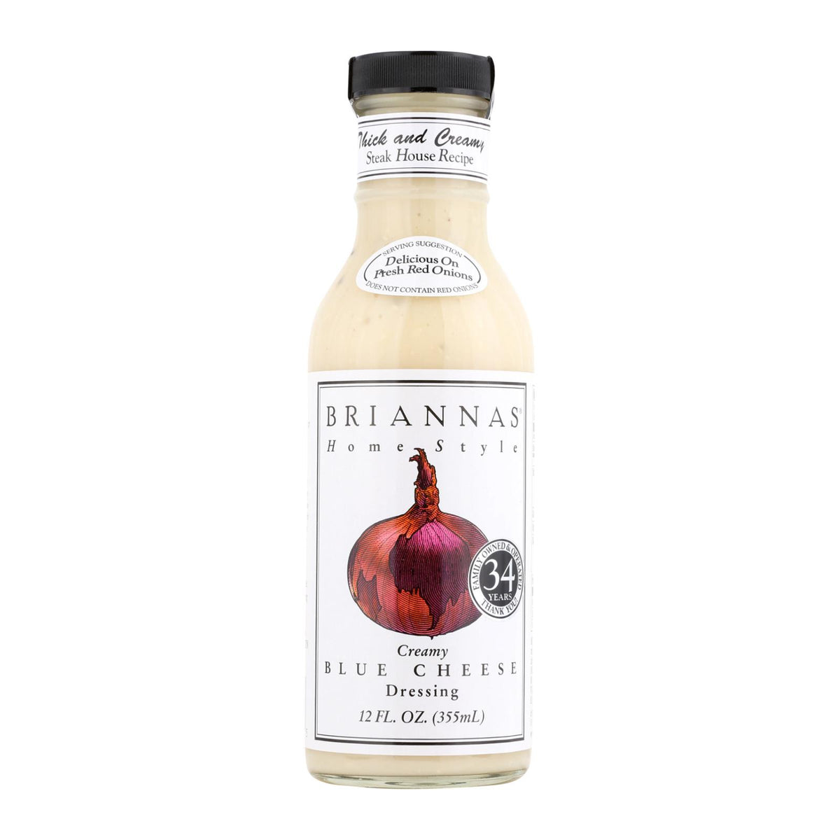 Brianna's - Salad Dressing - Creamy Blue Cheese - Case of 6 - 12 Fl oz.