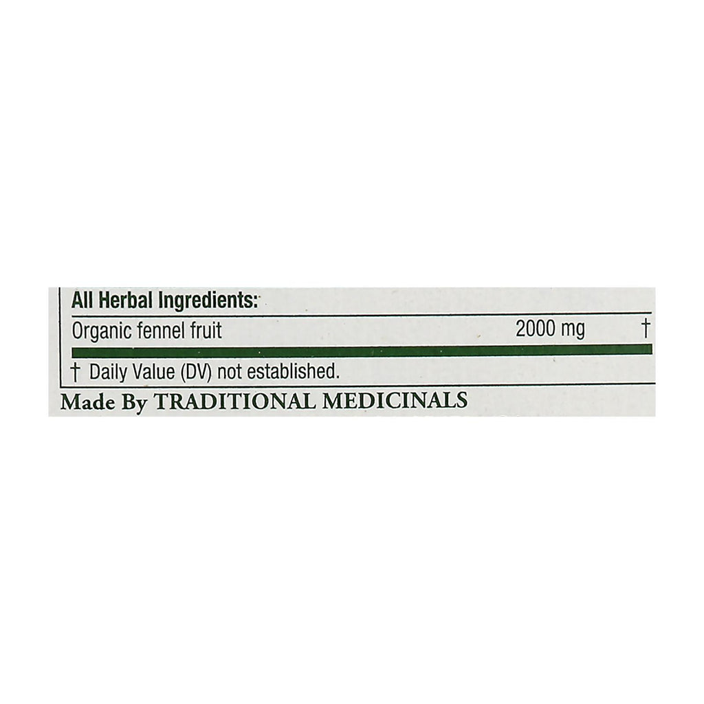 Traditional Medicinals Organic Herbal Tea - Fennel - Case of 6 - 16 Bags
