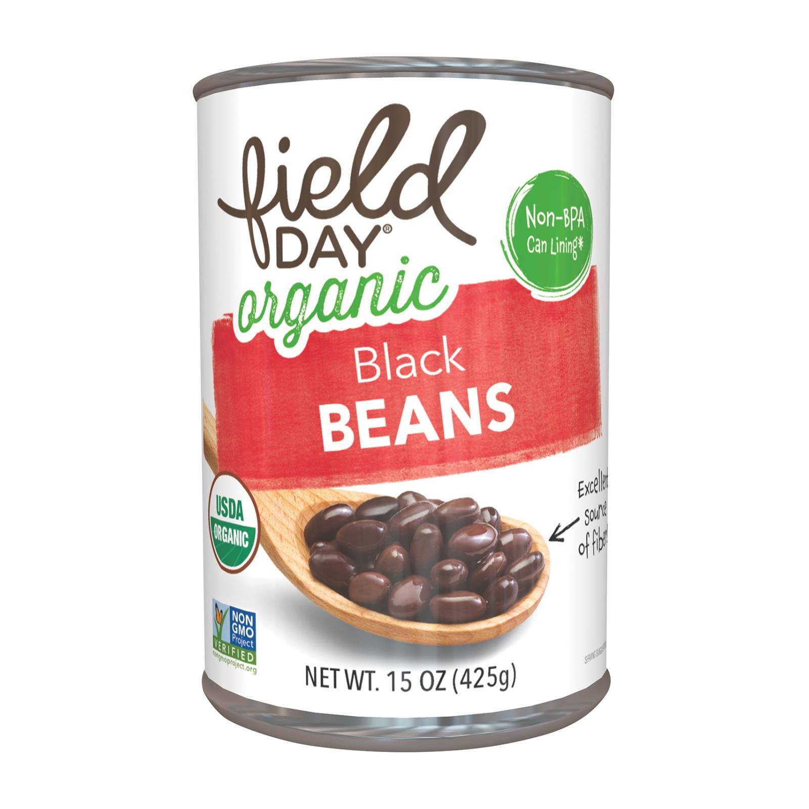 Field Day Beans - Organic - Black - 15 oz - case of 12