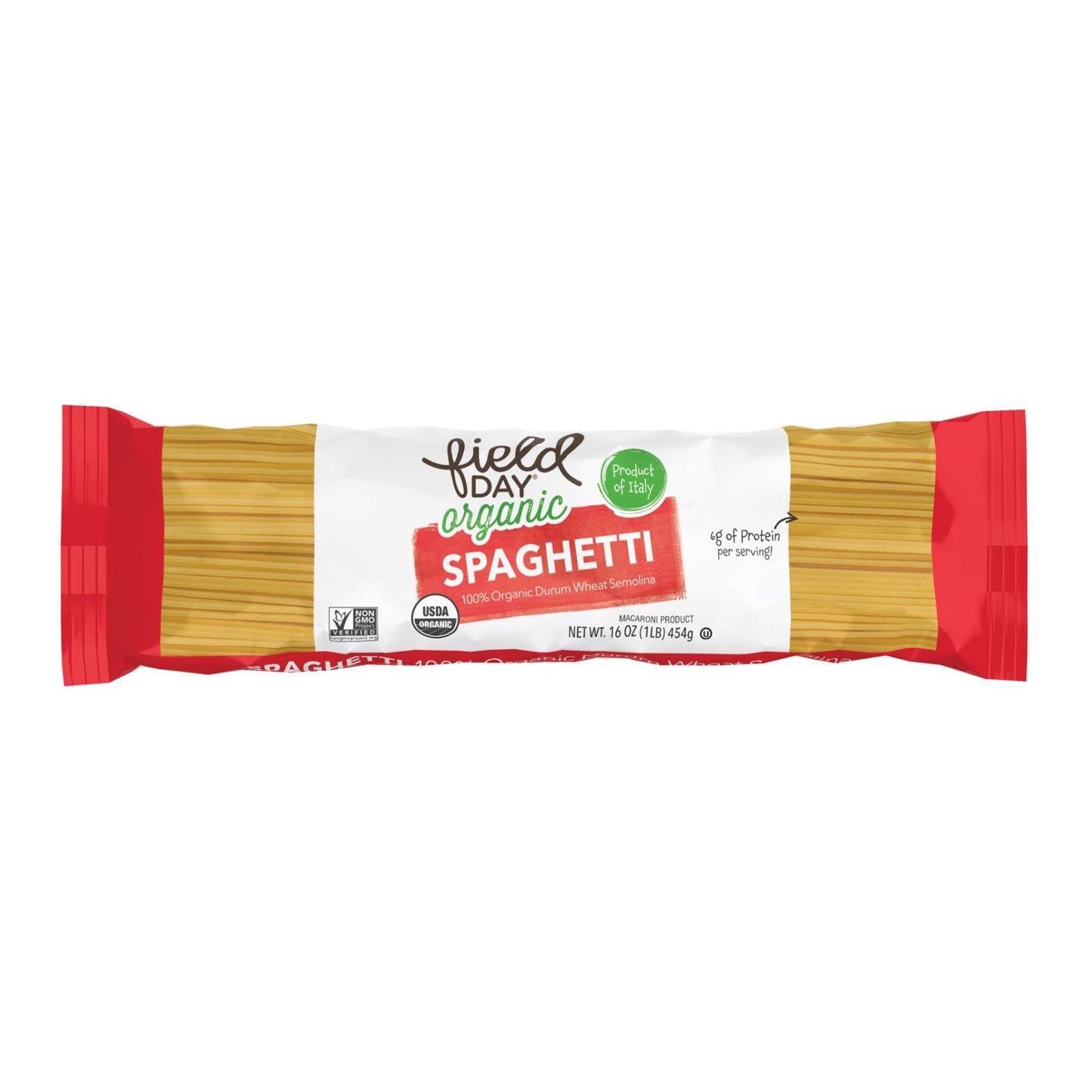 Field Day Pasta - Organic - Traditional - Spaghetti - 16 oz - case of 12