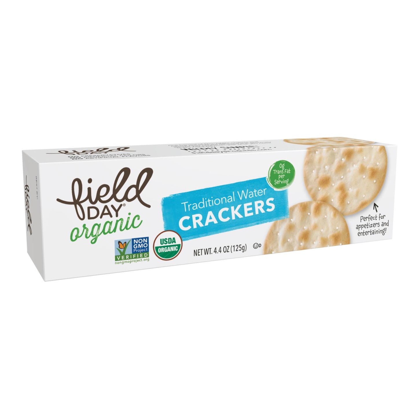 Field Day Crackers - Organic - Traditional Water - 4.4 oz - case of 12