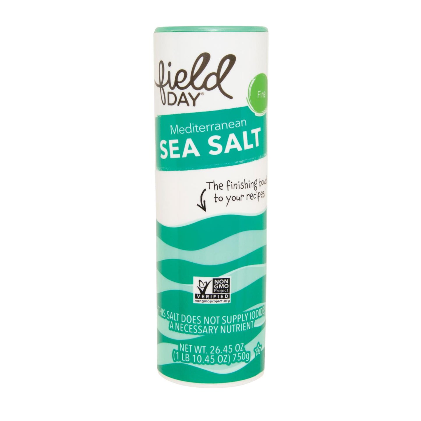 Field Day Sea Salt - Mediterranean - Fine - 26.5 oz - case of 20