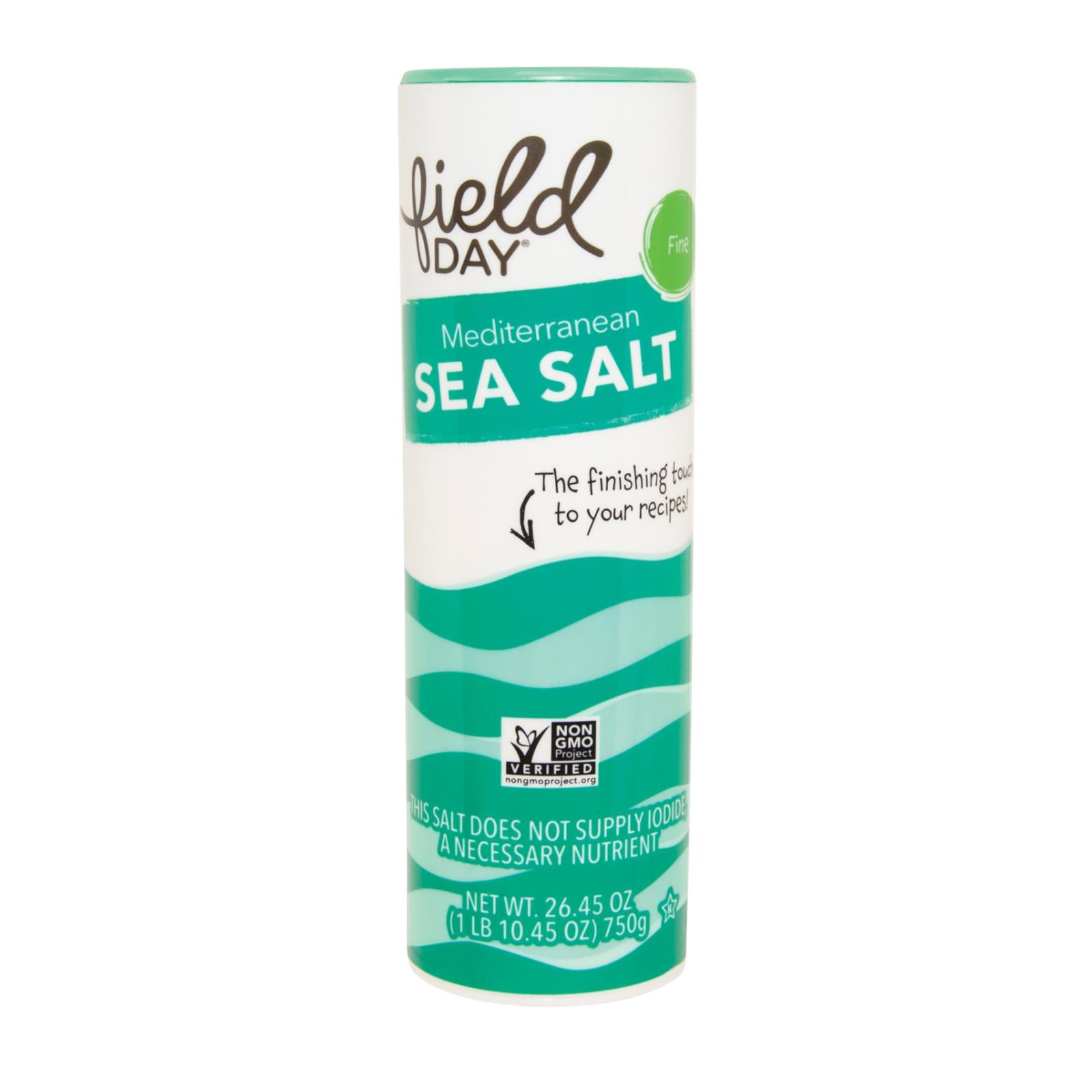 Field Day Sea Salt - Mediterranean - Fine - 26.5 oz - case of 20