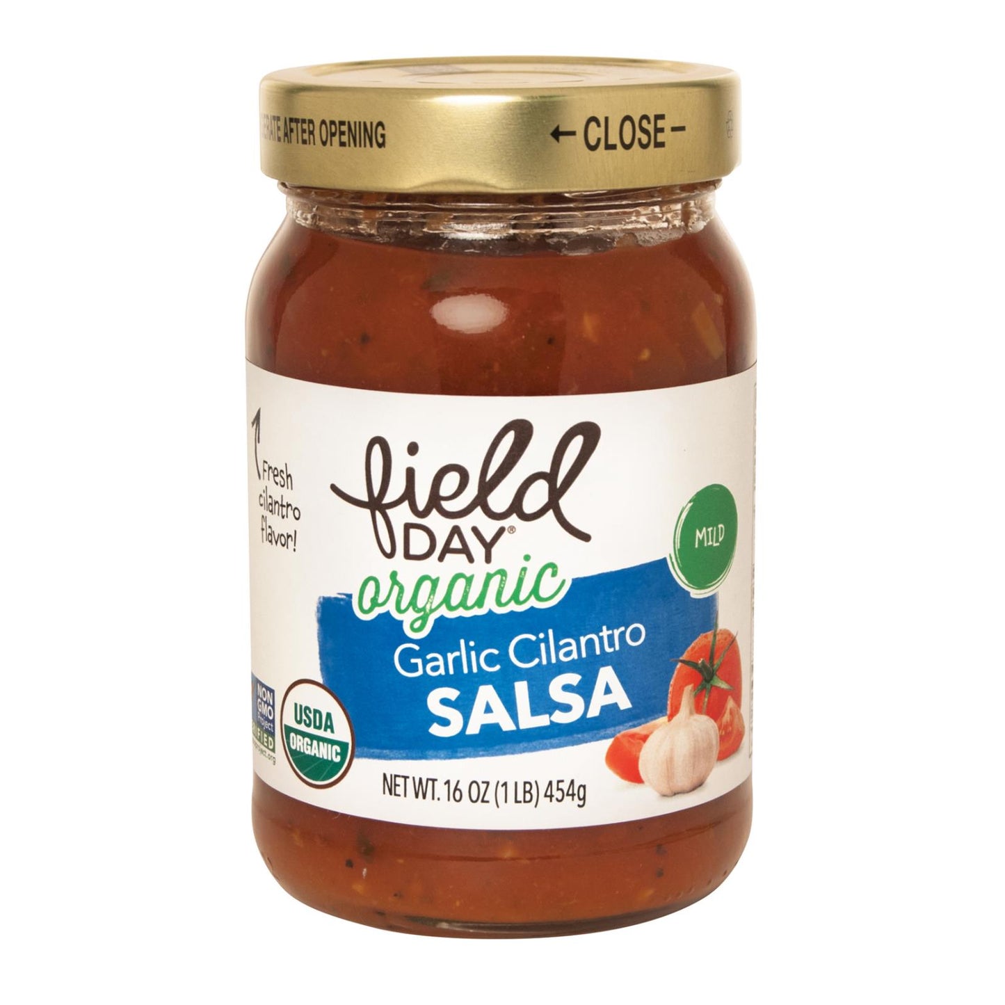 Field Day Salsa - Organic - Garden Cilantro - Mild - 16 oz - case of 12