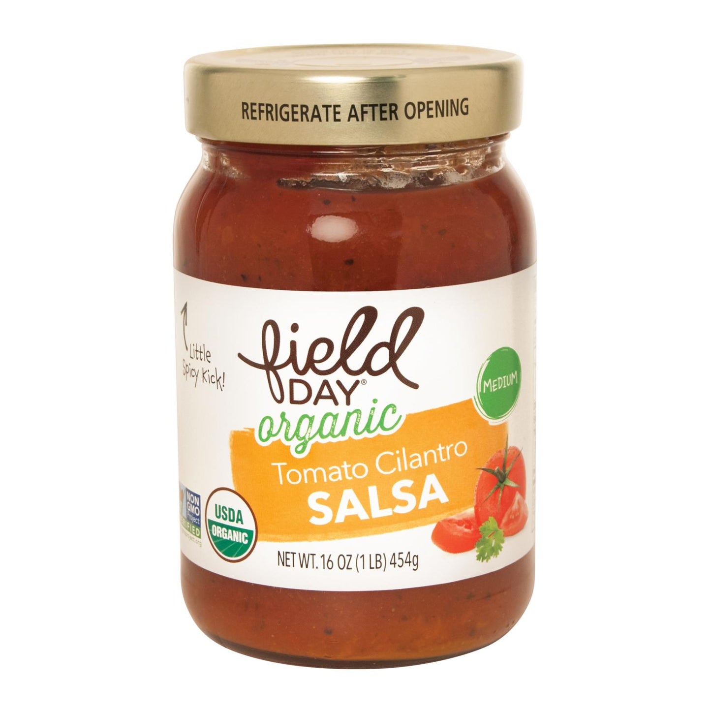 Field Day Salsa - Organic - Tomato Cilantro - Medium - 16 oz - case of 12