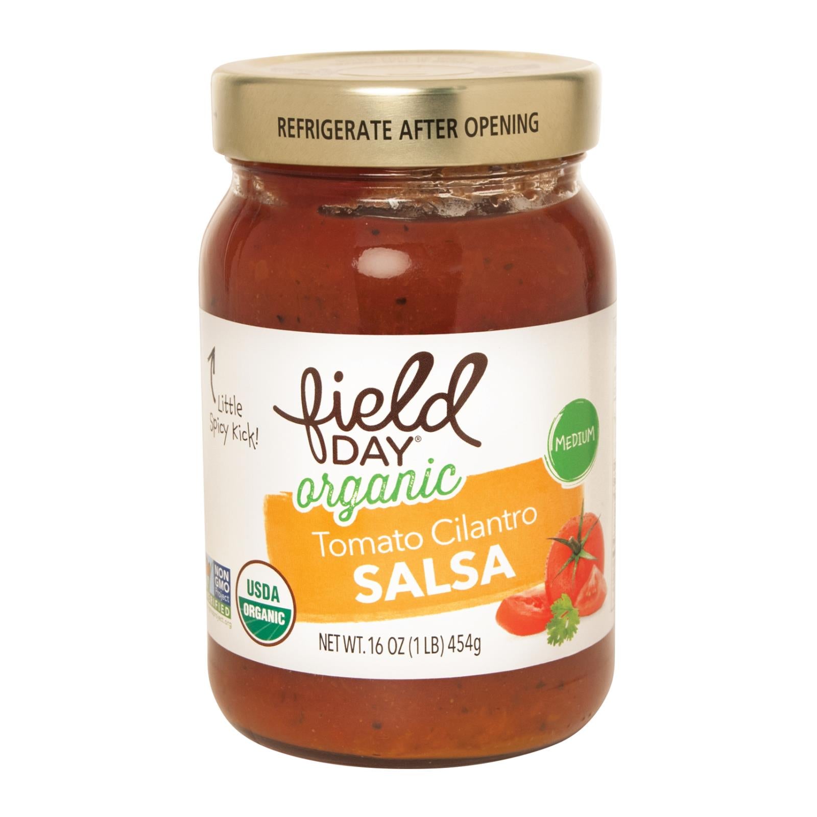 Field Day Salsa - Organic - Tomato Cilantro - Medium - 16 oz - case of 12