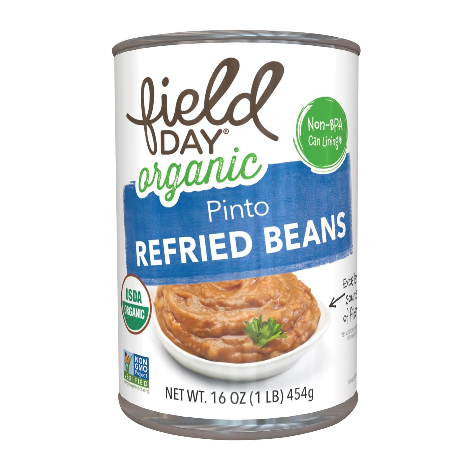 Field Day Beans - Organic - Vegetarian - Refried - Pinto - 15 oz - case of 12