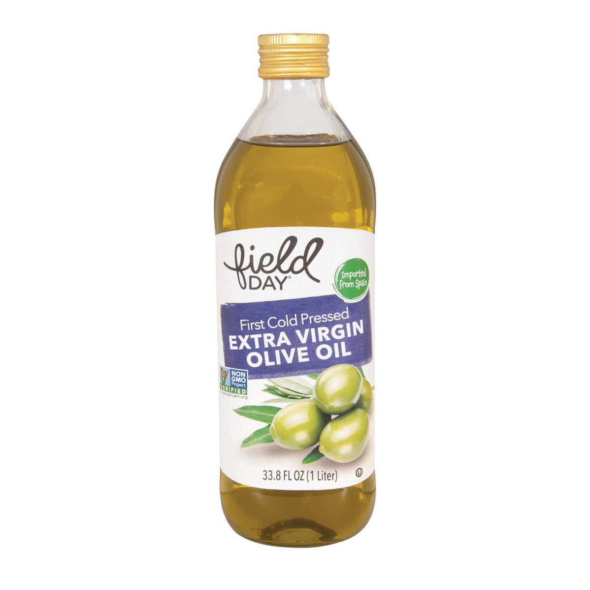 Field Day Olive Oil - Extra Virgin - Imported - Glass Bottle - 1 L - case of 12