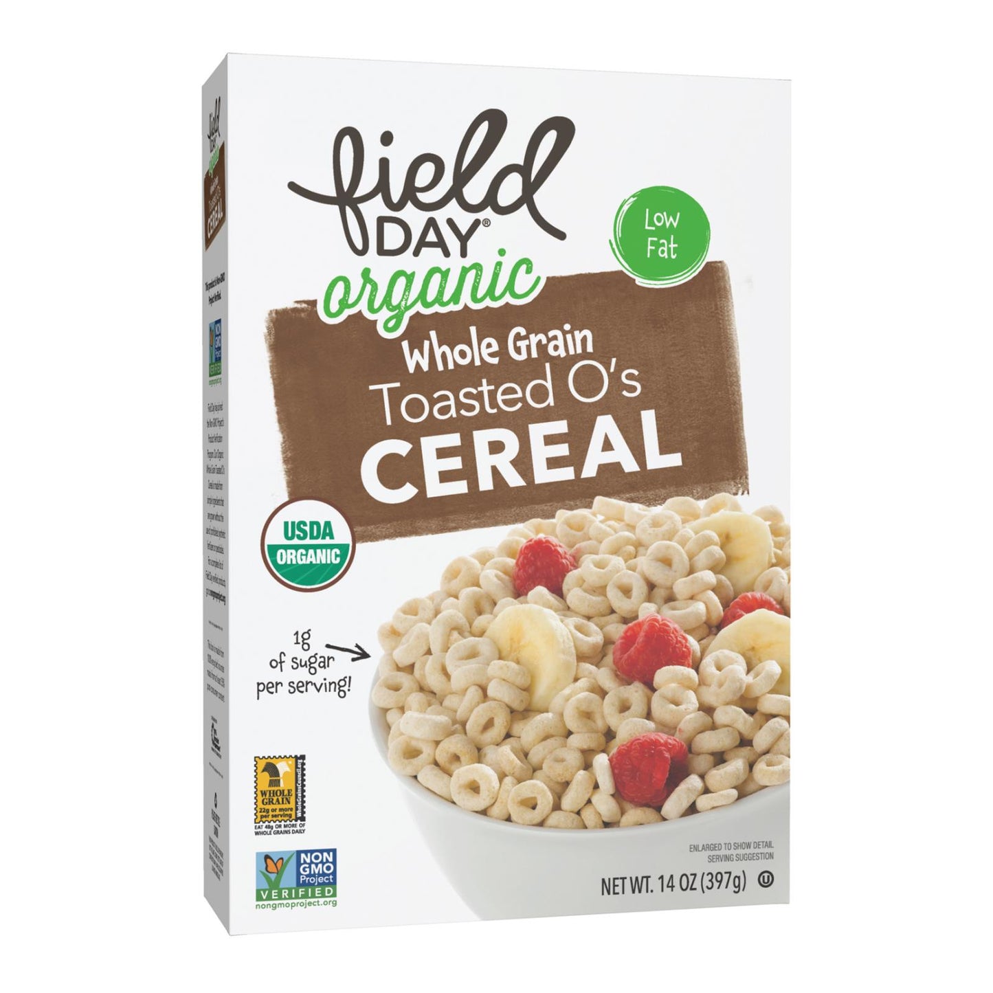 Field Day Cereal - Organic - Whole Grain - Toasted Os - 14 oz - case of 10