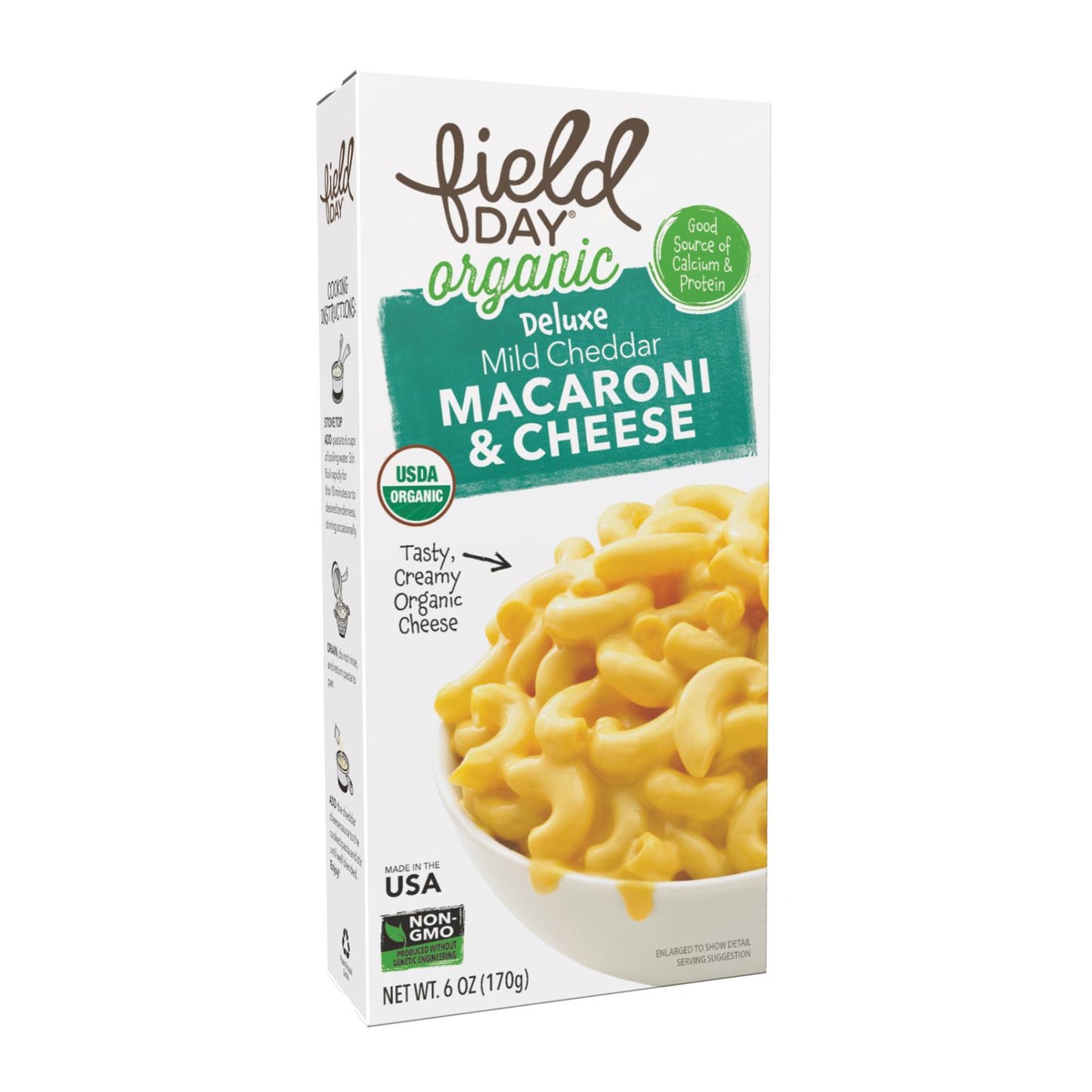 Field Day Macaroni and Cheese - Organic - Deluxe - Mild Cheddar - 6 oz - case of 12