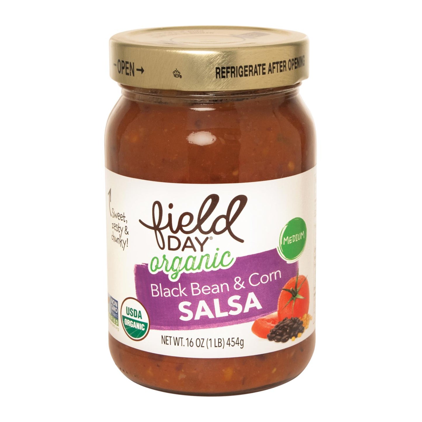 Field Day Salsa - Organic - Black Bean and Corn - 16 oz - case of 12
