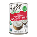 Field Day Organic Light Unsweetened Coconut Milk - Coconut Milk - Case of 12 - 13.5 FL oz.