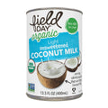 Field Day Organic Light Unsweetened Coconut Milk - Coconut Milk - Case of 12 - 13.5 FL oz.