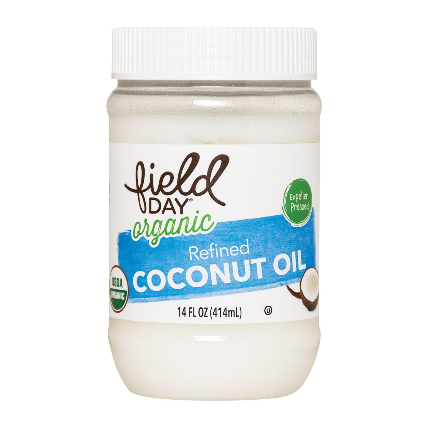Field Day Organic Expeller Pressed Coconut Oil - Coconut Oil - Case of 6 - 14 oz.
