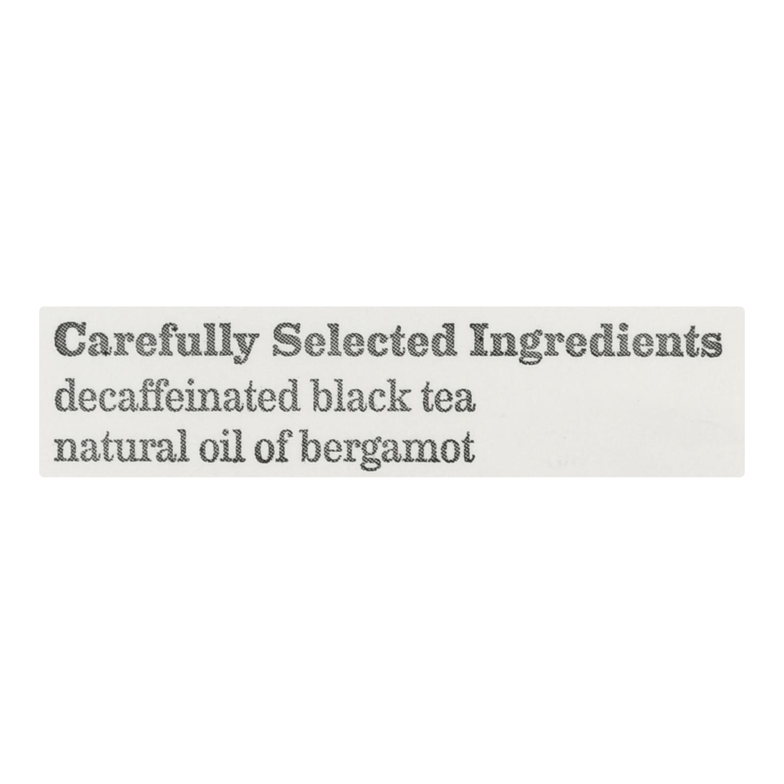 Bigelow Tea Earl Grey Decaffeinated Black Tea - Case of 6 - 20 Bags