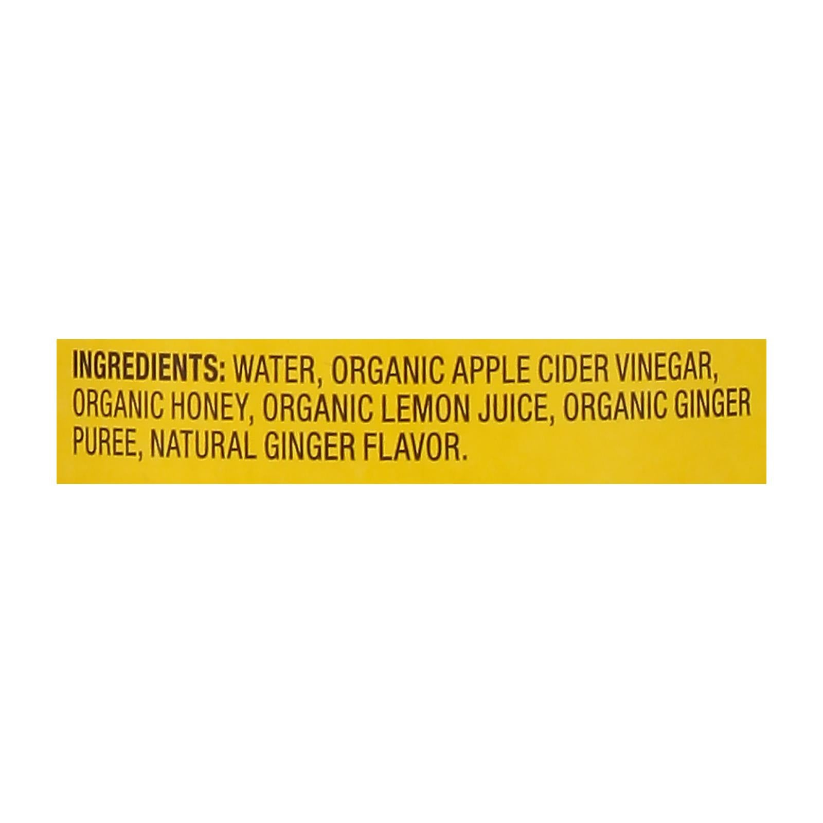 Bragg - Apple Cider Vinegar Ginger Lemon Honey Refresh - Case of 12-16 FZ