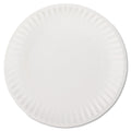 AJM Packaging White Paper Plates, 9" dia, 100/Pack (AJMPP9GREWHPK)