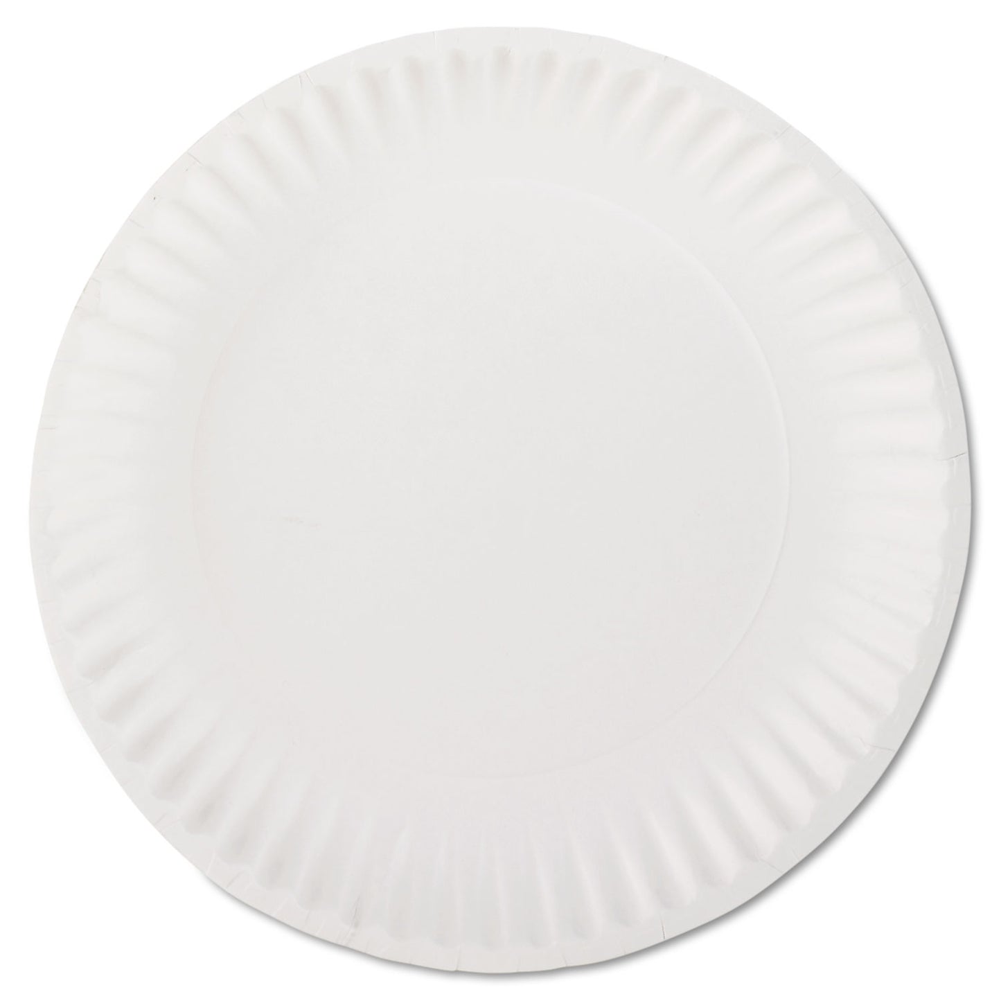 AJM Packaging White Paper Plates, 9" dia, 100/Pack (AJMPP9GREWHPK)