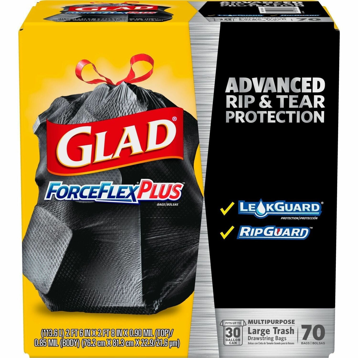 Glad Large Drawstring Trash Bags - ForceFlexPlus (CLO70358)