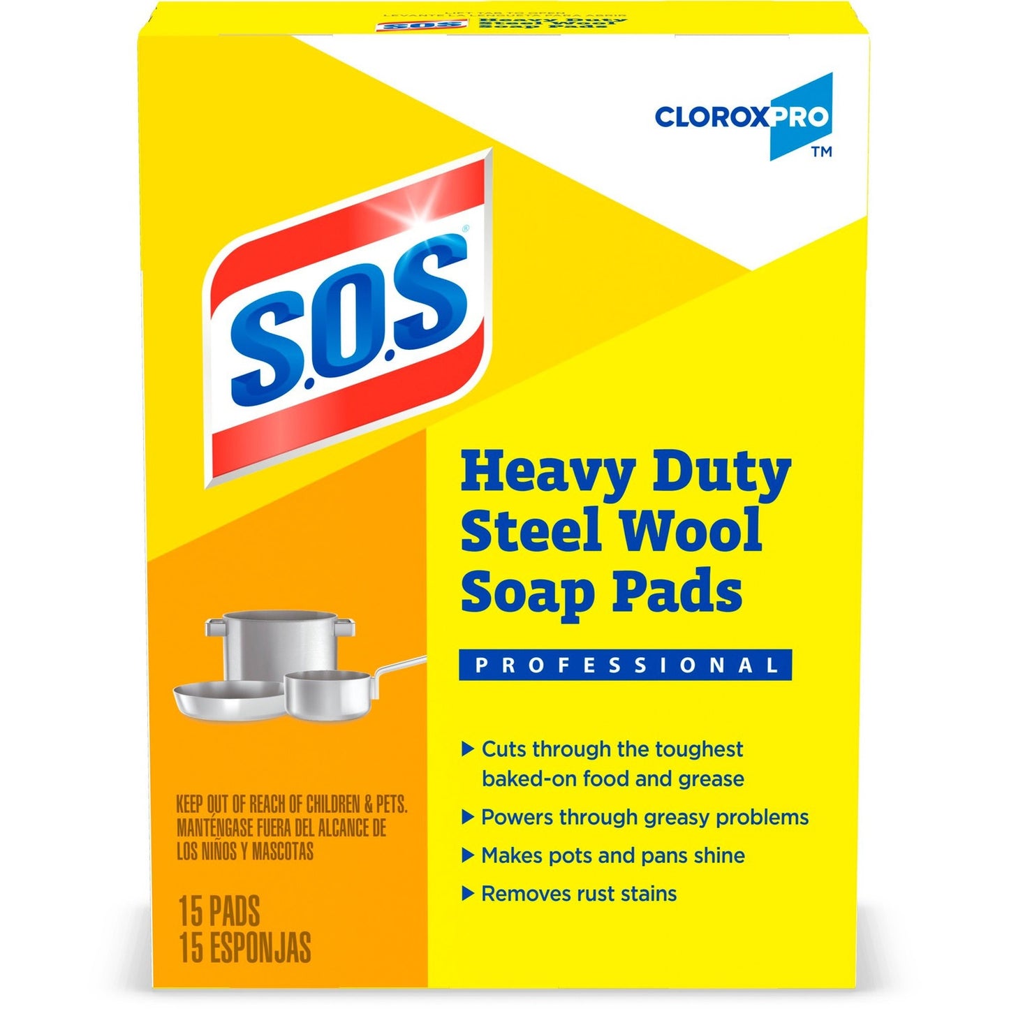 CloroxPro S.O.S Steel Wool Soap Pads (CLO88320)