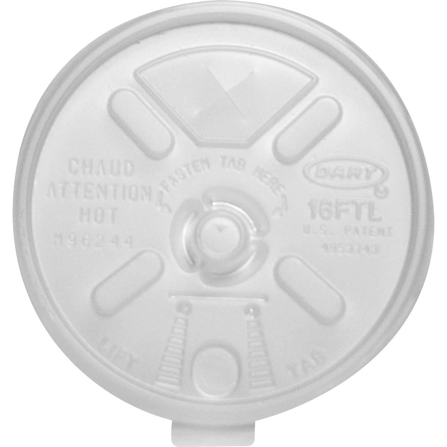 Dart Lift-n-lock Fold Tab Lids (DCC16FTLS)