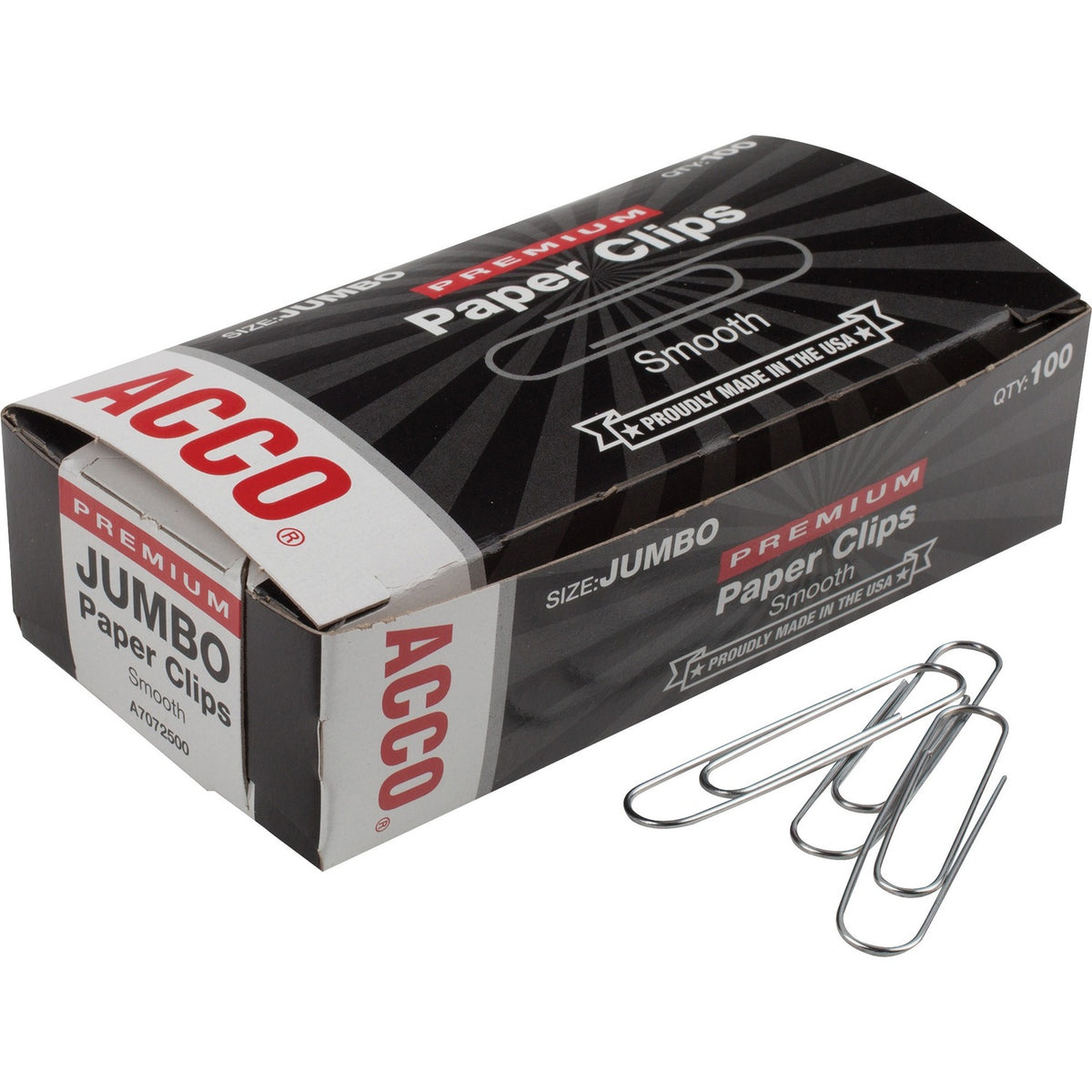 Wilson Jones Premium Jumbo Smooth Paper Clips (ACC72500)