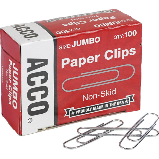 ACCO Economy Jumbo Non-Skid Paper Clips (ACC72585)