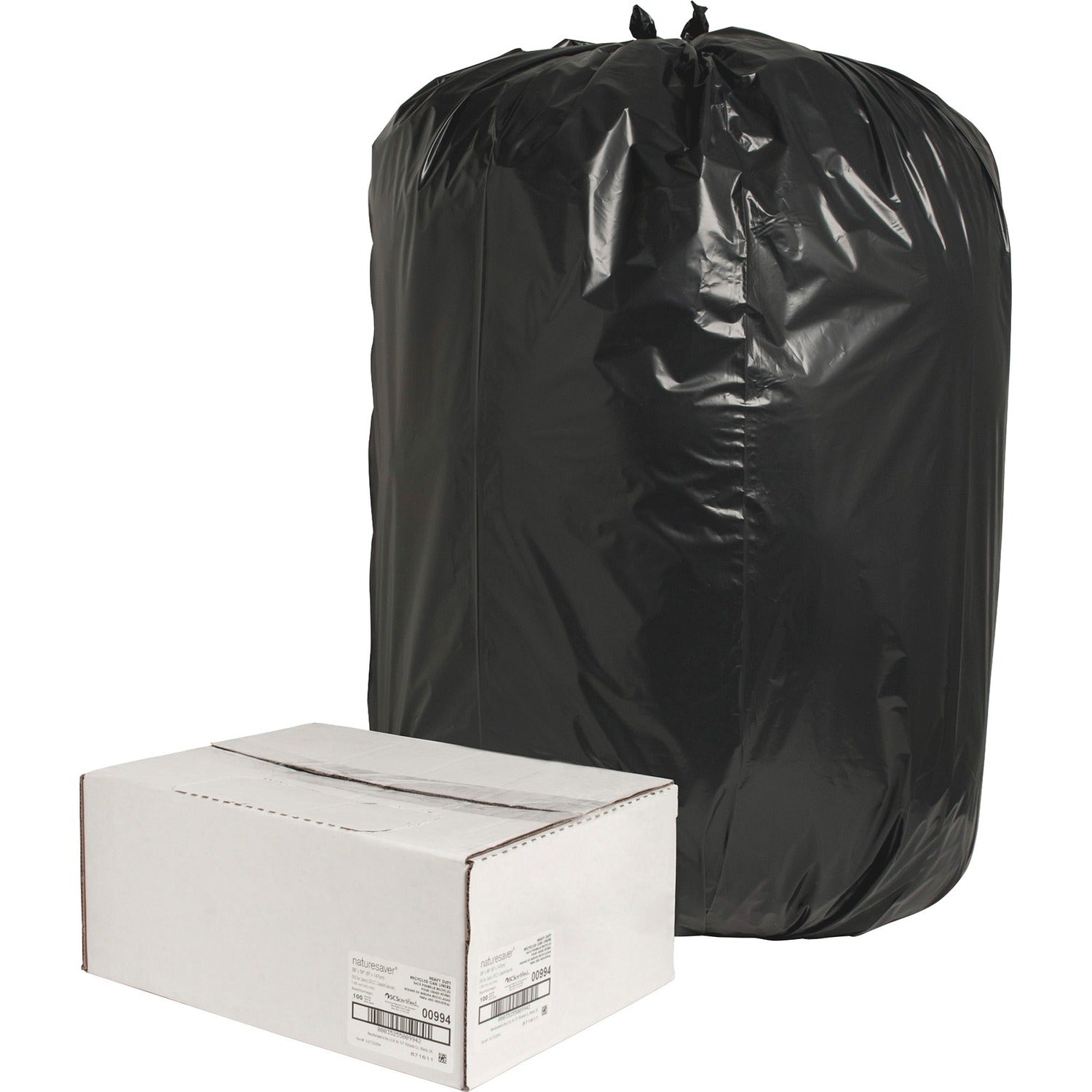 Nature Saver Black Low-density Recycled Can Liners (NAT00994)