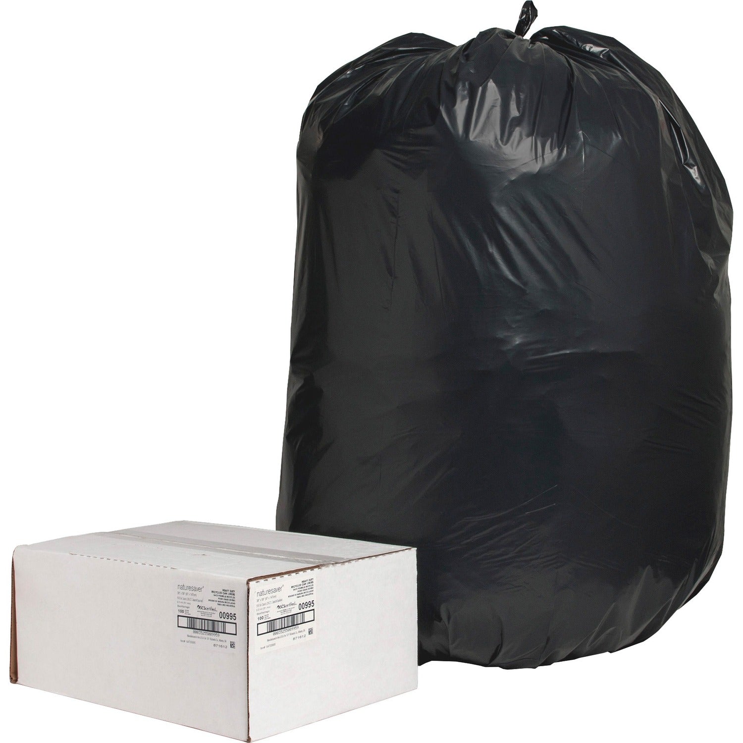 Nature Saver Black Low-density Recycled Can Liners (NAT00995)
