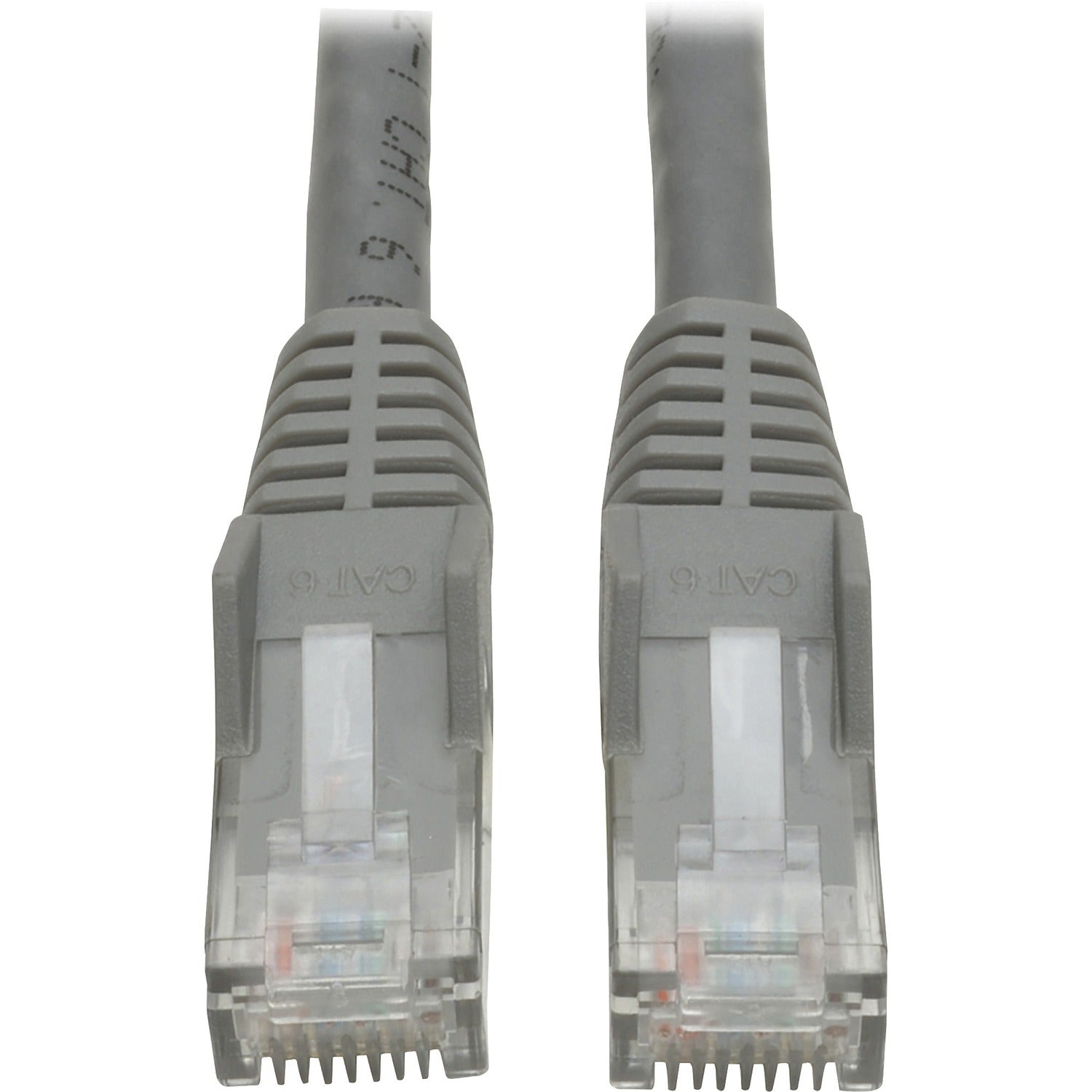 Eaton Tripp Lite Series Cat6 Gigabit Snagless Molded (UTP) Ethernet Cable (RJ45 M/M), PoE, Gray, 1 ft. (0.31 m) (TRPN201001GY)