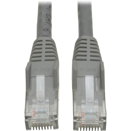 Eaton Tripp Lite Series Cat6 Gigabit Snagless Molded (UTP) Ethernet Cable (RJ45 M/M), PoE, Gray, 1 ft. (0.31 m) (TRPN201001GY)