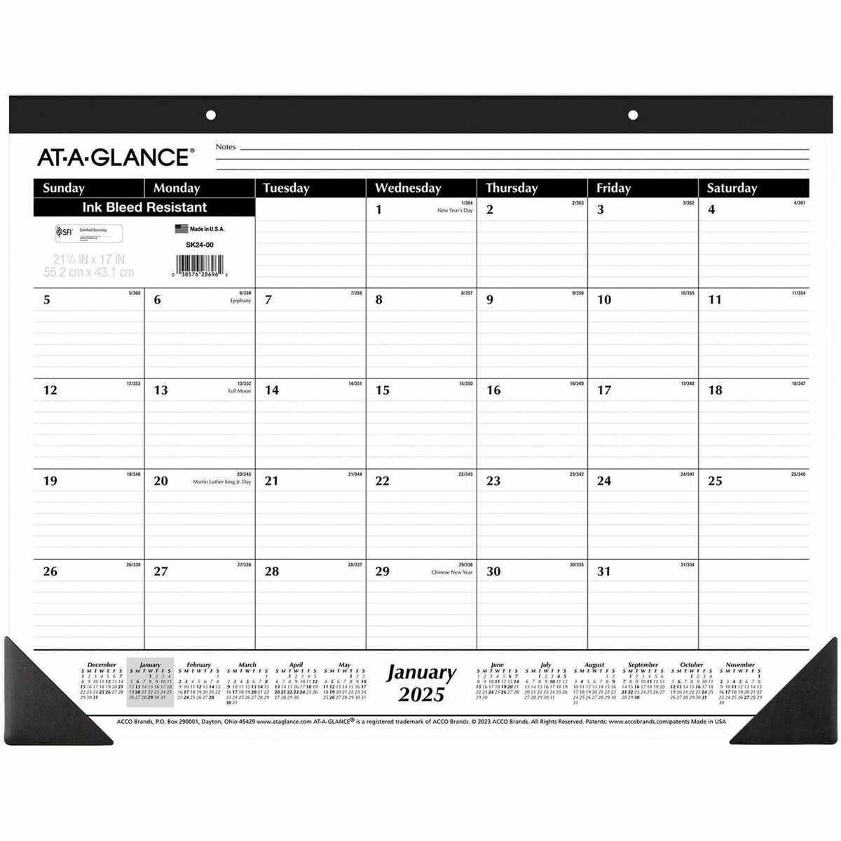 AT-A-GLANCE Monthly Desk Pad Calendar (AAGSK2400)