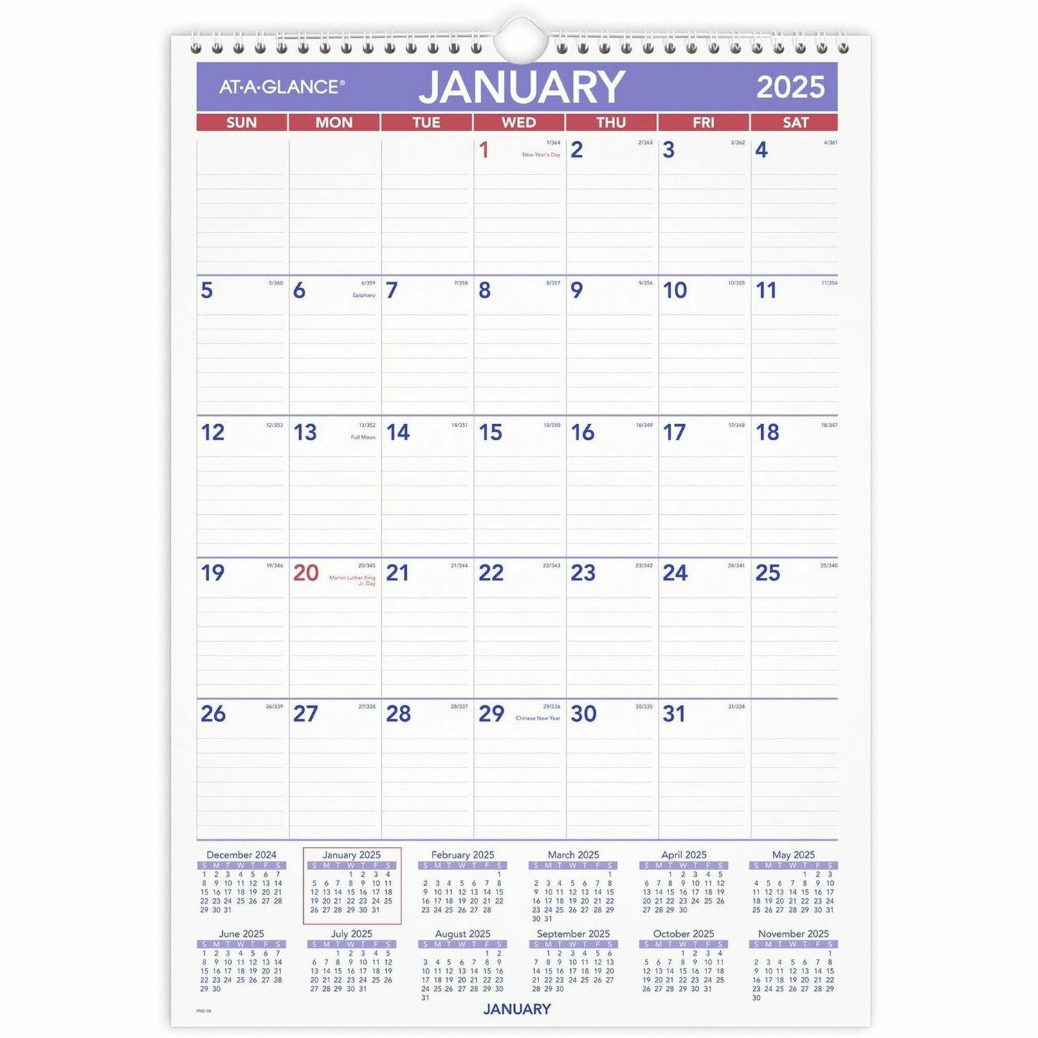 AT-A-GLANCE Ruled Daily Blocks Calendar (AAGPM228)