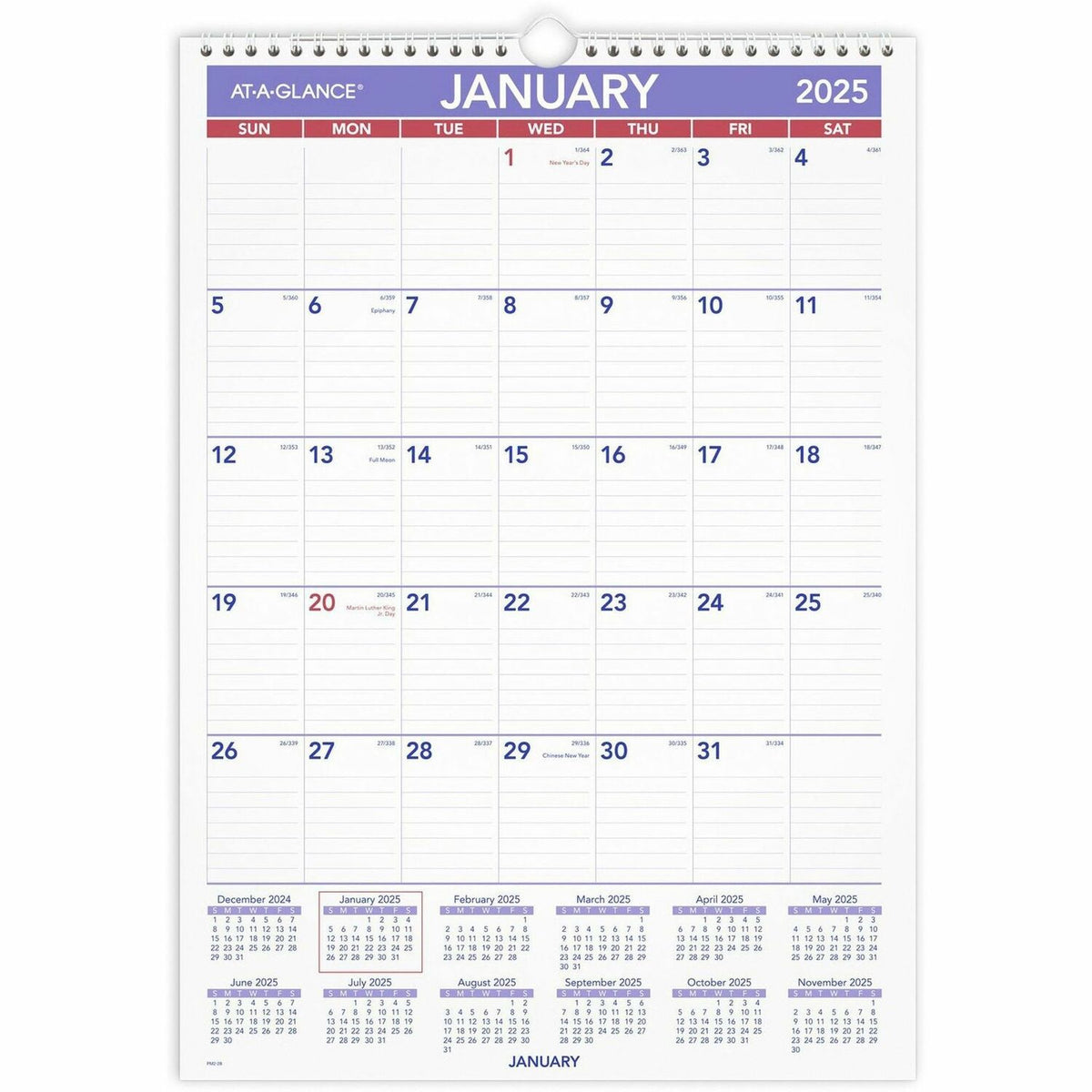 AT-A-GLANCE Ruled Daily Blocks Calendar (AAGPM228)