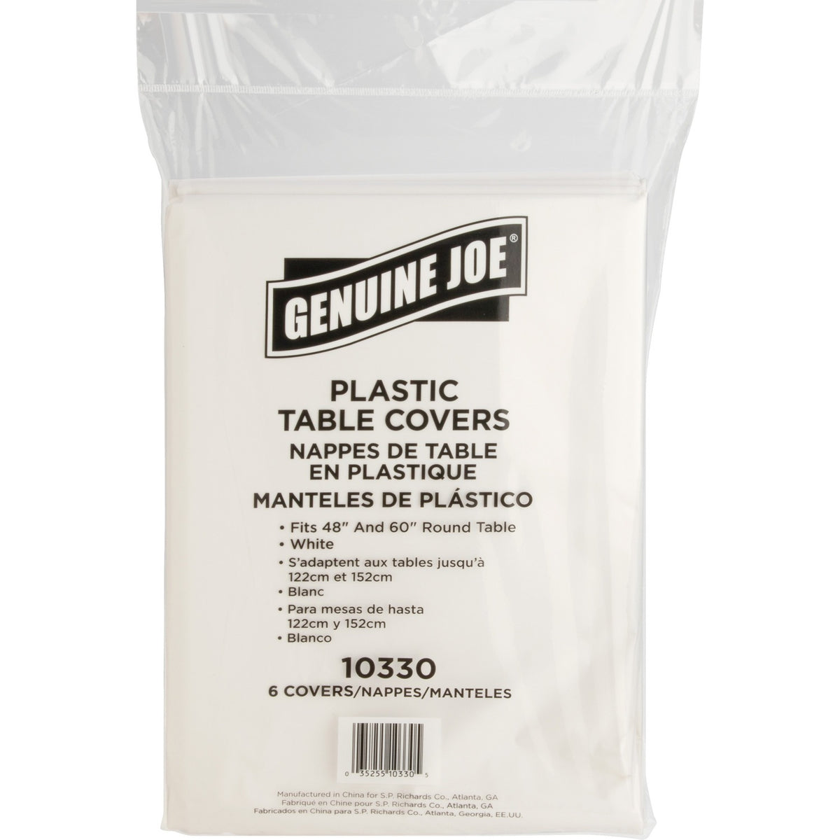 Genuine Joe Plastic Round Tablecovers (GJO10330)